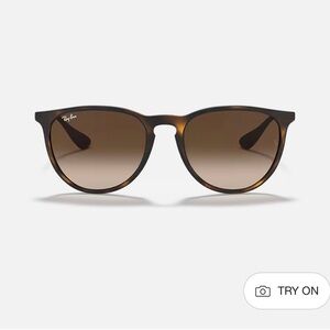 Ray-Ban Tortoiseshell Round Erika Sunglasses - Brown Gradient Lenses